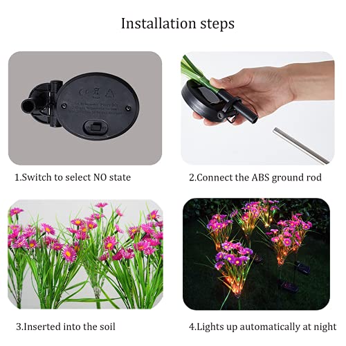 SlappyShirts Solar Flower Lights,Outdoor Decorative Wild Lights Garden Decor,Multi-Color Changing Waterproof Lights,for Outdoor Decor of Patio, Backyard, Garden(2 Pack,Red) | The Storepaperoomates Retail Market - Fast Affordable Shopping