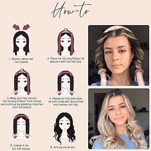 Jhtech Heatless Hair Curlers For Long Hair, Heatless Curling Rod Headband You Can To Sleep In Overnight, Soft Foam Hair Rollers, Curling Ribbon and Flexi Rods for Natural Hair (yellow) | The Storepaperoomates Retail Market - Fast Affordable Shopping