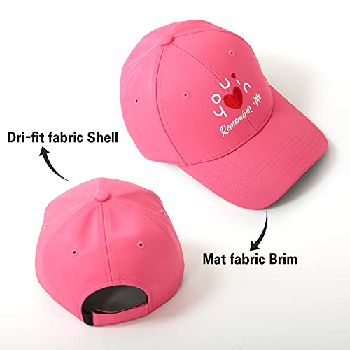 YOUIN Men and Women’s Heart Logo Cap, Hat for Golf, Baseball, Fishing, Outdoor 1 Size Black (Pink) | The Storepaperoomates Retail Market - Fast Affordable Shopping