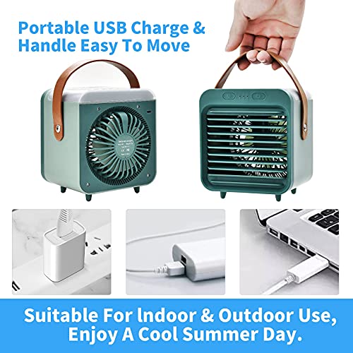 Portable Air Conditioner,UBS Rechargeable Evaporative Cooler with 3 Speeds,Cordless Personal Air Cooler Fan with Handle for Room office | The Storepaperoomates Retail Market - Fast Affordable Shopping