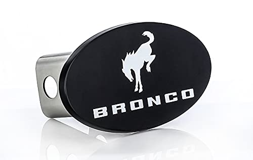 Ford Bronco Black Oval Trailer Tow Hitch Cover Plug (2″ Inch)