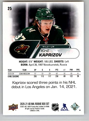 2020-21 Upper Deck NHL Star Rookies Box Set #25 Kirill Kaprizov RC Rookie Minnesota Wild NHL Hockey Base Trading Card | The Storepaperoomates Retail Market - Fast Affordable Shopping