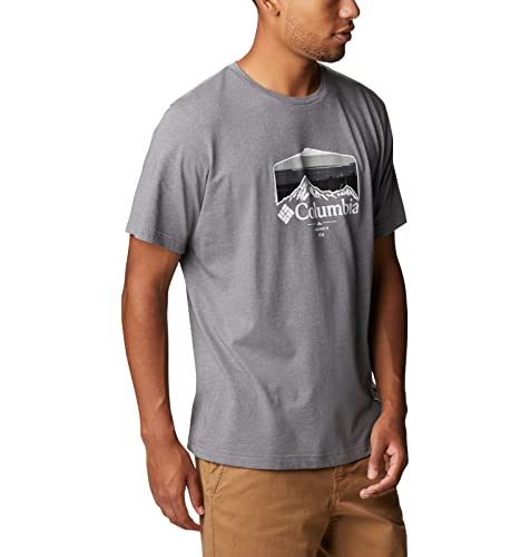 Columbia Men’s Thistletown Hills Graphic Short Sleeve, City Grey Heather/Hikers Graphic, Small | The Storepaperoomates Retail Market - Fast Affordable Shopping