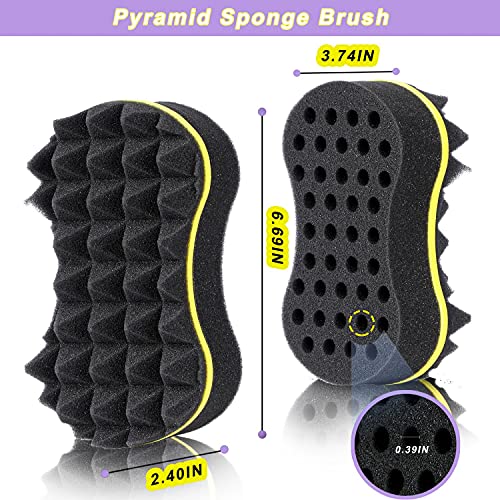 5Pcs Varied Twist Hair Sponges, Magic Curl Brush for Natural Hair, Twist Sponge Brush for Curls Men and Woman, Curling Sponge for Coils with 1 Metal Hair Pick | The Storepaperoomates Retail Market - Fast Affordable Shopping