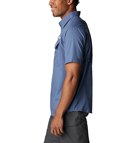 Columbia Men’s Drift Guide Woven Short Sleeve, Bluestone, XX-Large | The Storepaperoomates Retail Market - Fast Affordable Shopping