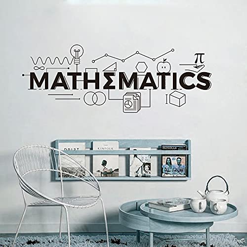 17×44 inch Children Room Mathematics Sign Wall Stickers Math Education Vinyl Decals School Classroom Decoration Motivational Poster Wall Murals HQ951 (Black) | The Storepaperoomates Retail Market - Fast Affordable Shopping