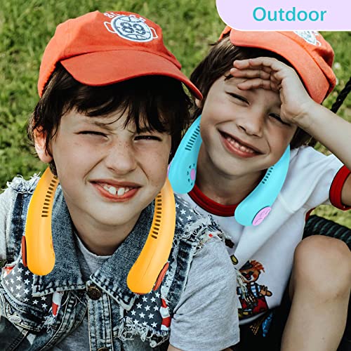 MasBekTe Portable Neck Fan for Kids, Battery Operated Bladeless Neck Fan, USB Rechargeable Personal Fans 3 Speeds Mute For Study, Travel, Outdoor Sports | The Storepaperoomates Retail Market - Fast Affordable Shopping
