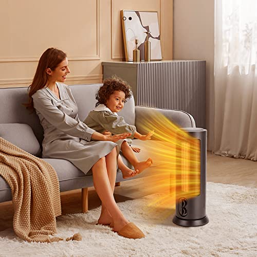 Portable Space Heater for Indoor Use, 250 ft² 1500W Ceramic Oscillating Heater with Thermostat, Tip-Over and Overheat Protection for Office and Room | The Storepaperoomates Retail Market - Fast Affordable Shopping