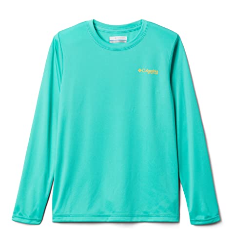 Columbia Youth Boys Terminal Tackle PFG Triangle Logo Long Sleeve, Electric Turquoise/Sun Glow, XX-Small | The Storepaperoomates Retail Market - Fast Affordable Shopping