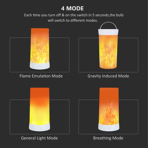 Kitmose 4X LED Flame Effect Light , USB Rechargeable 4 Modes Flickering Flame Candle Lantern with Remote Timer Gravity Sensing Effect Magnetic Base Waterproof Dimmable Outdoor Hanging Lamps Camping | The Storepaperoomates Retail Market - Fast Affordable Shopping