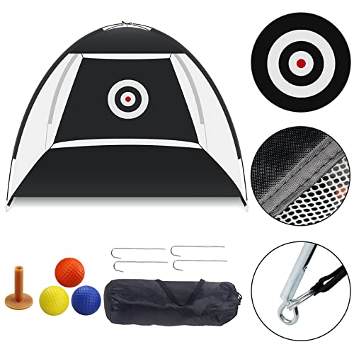 timeina Golf Practice Hitting Net, Golf Chipping Net for Backyard Driving with Big Hitting Net Target 4 Foam Practice Golf Balls/1 Carry Bag Greater Training Aids Indoor Outdoor Net for Golf 6.6X4.6ft | The Storepaperoomates Retail Market - Fast Affordable Shopping