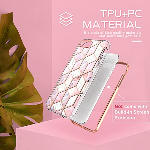 Hasaky Case for iPhone 8 Plus Case iPhone 7 Plus Case iPhone 6/6s Plus Case,Dual Layer Hybrid Bumper Cute Girls/Women Marble Design Soft TPU+Hard Back Shockproof Protective Phone Case -Pink/Rose Gold | The Storepaperoomates Retail Market - Fast Affordable Shopping