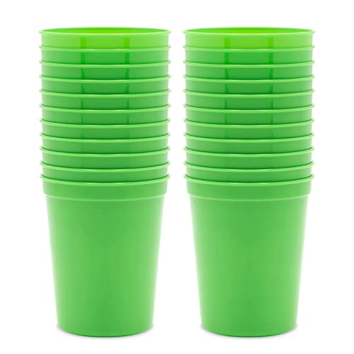 BLUE PANDA 16oz Green Plastic Stadium Cups for Birthday Party, Baby Shower (24 Pack) | The Storepaperoomates Retail Market - Fast Affordable Shopping