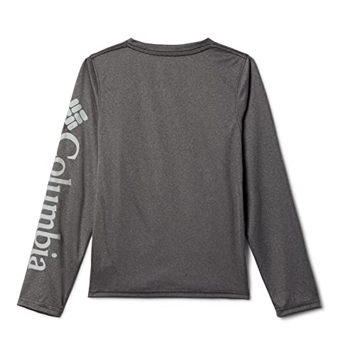 Columbia Youth Boys Terminal Tackle Heather Long Sleeve, Black Heather/Cool Grey Logo, Large | The Storepaperoomates Retail Market - Fast Affordable Shopping