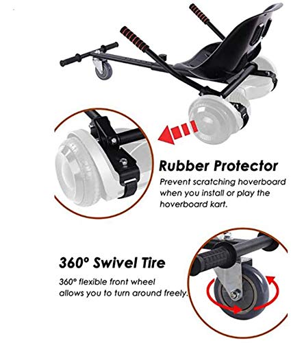 ZQTHL Hoverboard Seat Attachment, Hoverboard seat with Rear Shock Absorption, Hoverboard Accessories for 6.5″ 8″ 10″ Hoverboard, Suit for Adults & Kids,B | The Storepaperoomates Retail Market - Fast Affordable Shopping