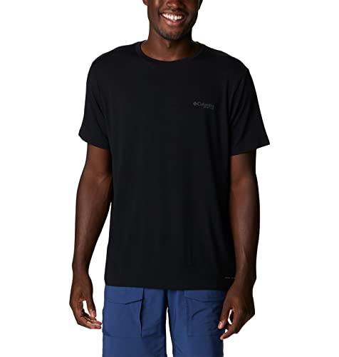 Columbia Men’s PFG Fish Flag Tech Tee Short Sleeve, Black/Graphite Gradient, XX-Large | The Storepaperoomates Retail Market - Fast Affordable Shopping