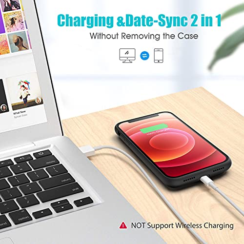 Battery Case for iPhone 12/12 Pro,[6800mAh] Protective Portable Charging Case Rechargeable Charger Case Extended Battery Pack for Apple iPhone 12/12 Pro (6.1inch) Black | The Storepaperoomates Retail Market - Fast Affordable Shopping