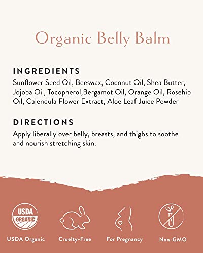 Sensible Organic Belly Balm | All-Natural Pregnancy Skincare with Shea Butter for Stretching Skin (2 oz) | The Storepaperoomates Retail Market - Fast Affordable Shopping
