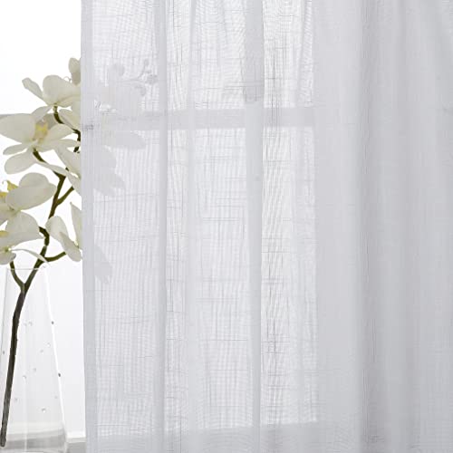 Diamond Home Linens 2 Piece Linen Look Privacy Kitchen/Café Curtain Tiers Set 24″ Long, White. | The Storepaperoomates Retail Market - Fast Affordable Shopping