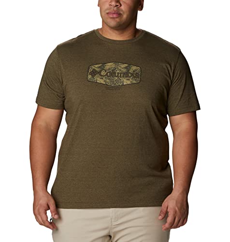 Columbia Men’s Thistletown Hills Graphic Short Sleeve, Olive Green Heather/Wanderland Graphic, Large | The Storepaperoomates Retail Market - Fast Affordable Shopping