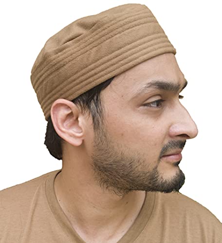 ADOTO Soft Fabric Lightweight Taqiah Hat – Warm Taqiah Cap Muslim Prayer Hat Kufi – Beanie Ramadan Topi Prayer Cap (Coffee, Large) | The Storepaperoomates Retail Market - Fast Affordable Shopping