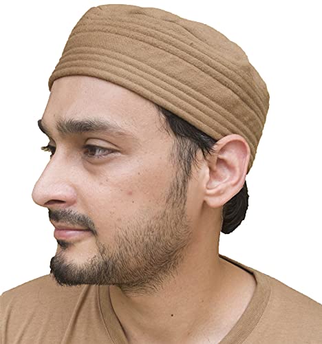 ADOTO Soft Fabric Lightweight Taqiah Hat – Warm Taqiah Cap Muslim Prayer Hat Kufi – Beanie Ramadan Topi Prayer Cap (Coffee, Large) | The Storepaperoomates Retail Market - Fast Affordable Shopping