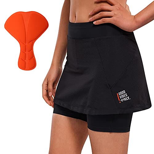 Santic Women’s Cycling Skirts with Padded Shorts,Summer Breathable Reflective Bike Skirts | The Storepaperoomates Retail Market - Fast Affordable Shopping