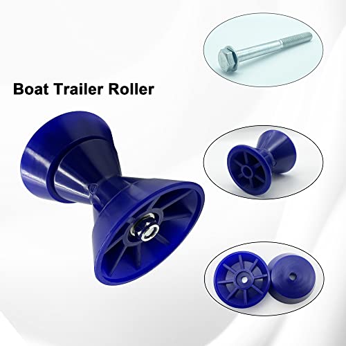 COLOFULWAY 4″ Boat Trailer Roller Assembly Poly Bow Roller with Spoke fits 1/2″ Shaft, Polyurethane(Blue) | The Storepaperoomates Retail Market - Fast Affordable Shopping