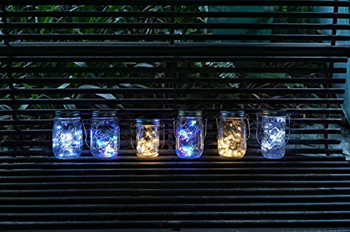 Decorman Solar Mason Jar Lights, 4 Pack 30 LED Fairy Star Firefly String Lids Lights with 4 Hangers for Patio Yard Garden Party Wedding Christmas Decoration(Jars Not Included) (4 Pack, Cool White) | The Storepaperoomates Retail Market - Fast Affordable Shopping