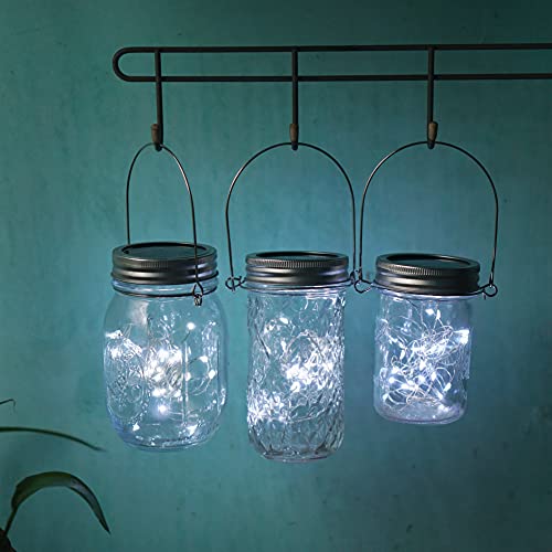 Decorman Solar Mason Jar Lights, 4 Pack 30 LED Fairy Star Firefly String Lids Lights with 4 Hangers for Patio Yard Garden Party Wedding Christmas Decoration(Jars Not Included) (4 Pack, Cool White) | The Storepaperoomates Retail Market - Fast Affordable Shopping