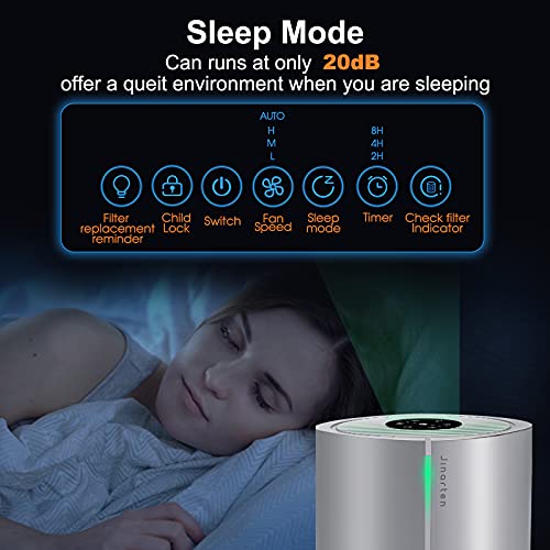 Air Purifier for Large Room Up to 1076ft², HEPA Air Purifier with H13 True Air Filter, 4-Stage Filter, 20dB Quiet Air Filter, HEPA Air Purifier for Bedroom Home Dust Odor Smoke Pet Hair, CADR 250 m³/h | The Storepaperoomates Retail Market - Fast Affordable Shopping