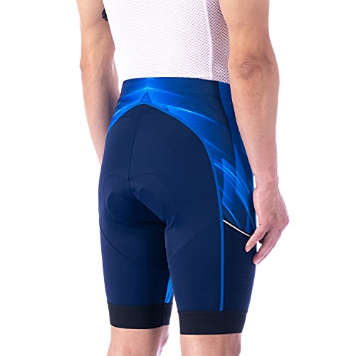 MY KILOMETRE Men’s Cycling Shorts with Side Pockets Blue Red Bike Shorts Classic Bicycle Riding Bike Shorts Quick-Dry Men Half Pants (Blue, Medium) | The Storepaperoomates Retail Market - Fast Affordable Shopping