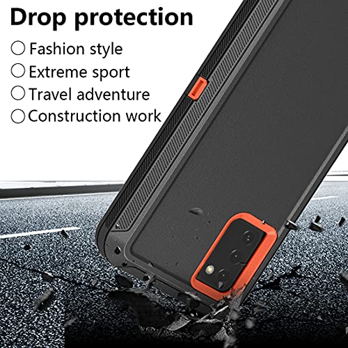 ONOLA Compatible with Samsung A02S Case,Galaxy A02S Case with HD Screen Protector (2 Pack),Samsung Galaxy A02S Case Durable Shockproof Dustproof 3-Layer Cover for Samsung A02S Phone Case(BlackOrange) | The Storepaperoomates Retail Market - Fast Affordable Shopping