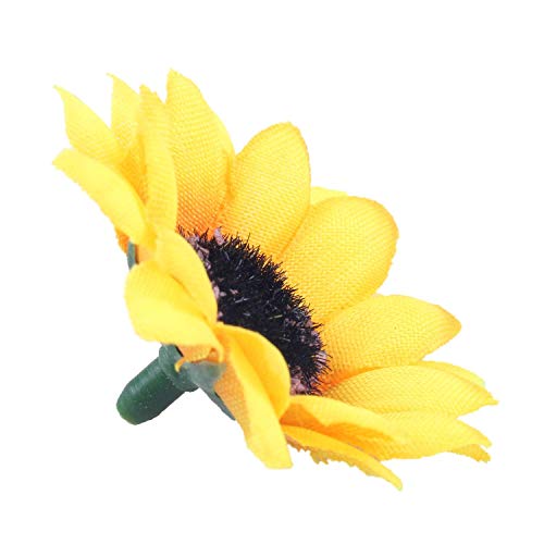 Faym 100pcs Artificial Silk Yellow Sunflower Artificial Sunflower Heads HeadsFabric Floral for Home Decoration Wedding Decor Bride Holding Flowers Garden Craft Art Decor | The Storepaperoomates Retail Market - Fast Affordable Shopping