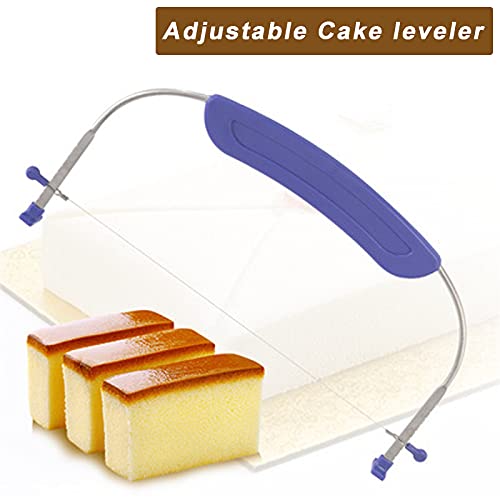 WAFJAMF Adjustable Cake Leveler Cutter, Professional Cake Slicer with Stainless Steel Wires and Handle for Leveling Tops of Layer Cakes Suitable for 10 Inch Cake | The Storepaperoomates Retail Market - Fast Affordable Shopping
