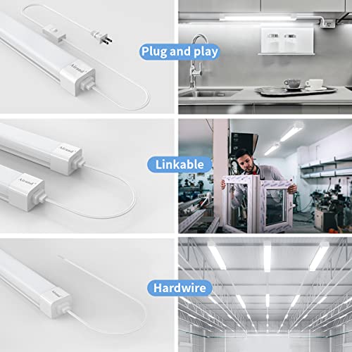 Airand LED Shop Light, 2FT 4FT Plug-in LED Ceiling Light, 18W 1800LM 5000K Linkable Utility Under Cabinet Light, Waterproof Hardwired Closet Light Tube with Switch Cord for Kitchen Garage Office Shop… | The Storepaperoomates Retail Market - Fast Affordable Shopping
