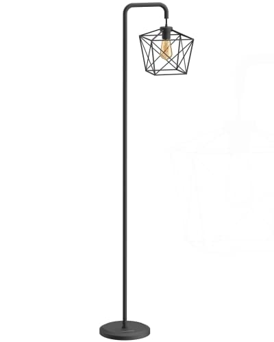 LEPOWER Floor Lamp, Industrial Floor Lamp, Farmhouse Standing Floor Lamp with 4W LED Edison Bulb, 2800K Rustic Modern Floor Lamp, E26 Vintage Floor Lamp, Black Floor Lamps for Living Room, Bedroom | The Storepaperoomates Retail Market - Fast Affordable Shopping