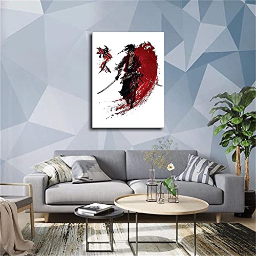 Samurai Warrior Ninja Wall Art Poster Picture Art Print Home Room Decor Canvas Mural – FINDEMO (12x16inch-Framed,style25) | The Storepaperoomates Retail Market - Fast Affordable Shopping