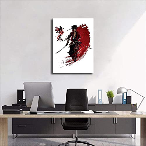 Samurai Warrior Ninja Wall Art Poster Picture Art Print Home Room Decor Canvas Mural – FINDEMO (12x16inch-Framed,style25) | The Storepaperoomates Retail Market - Fast Affordable Shopping