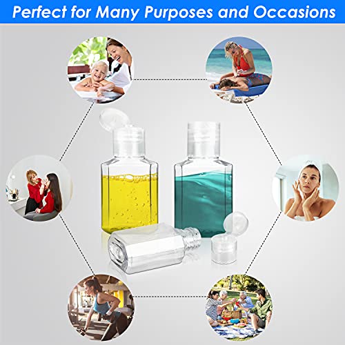 30 Pieces 1 oz Plastic Bottles Clear Travel Bottles with Flip Cap Portable Empty Hand Sanitizer Bottles, Refillable Containers for Travel Business Trip | The Storepaperoomates Retail Market - Fast Affordable Shopping