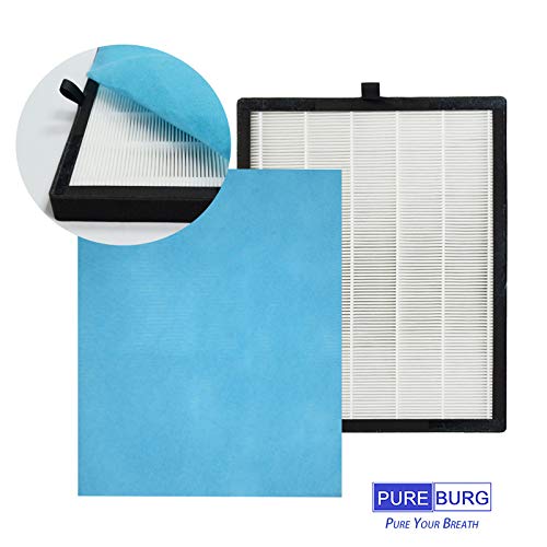 PUREBURG 2-Pack Replacement 4-IN-1 HEPA Filter + 4 Pre-Filters Compatible with Mooka KJ203F, Elechomes KJ203F-142 , Model Number KJ203F-142-01-D Air Purifiers | The Storepaperoomates Retail Market - Fast Affordable Shopping