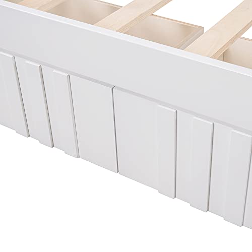 Harper & Bright Designs Full Daybed Frame with Drawers, Wood Full Bed with Storage Drawers, No Box Spring Needed | The Storepaperoomates Retail Market - Fast Affordable Shopping