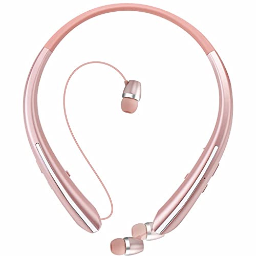 Retractable Bluetooth Headphones Neckband, Wireless Headsets Stereo Earbuds Earphone Noise Canceling with Mic Compatible with iPhone,Samsung,Android,iPad,PC | The Storepaperoomates Retail Market - Fast Affordable Shopping