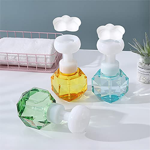 RONRONS 2 Pieces 300ml Flower Shape Foam Bottle Dispenser Empty Foaming Hand Soap Pump Bottles Plastic Refillable Cosmetic Containers Facial Cleanser Shampoo Shower Tube Packaging Holder, 10.14oz | The Storepaperoomates Retail Market - Fast Affordable Shopping