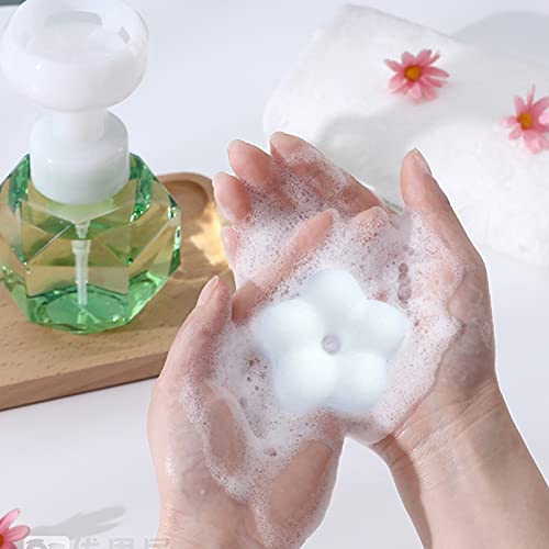 RONRONS 2 Pieces 300ml Flower Shape Foam Bottle Dispenser Empty Foaming Hand Soap Pump Bottles Plastic Refillable Cosmetic Containers Facial Cleanser Shampoo Shower Tube Packaging Holder, 10.14oz | The Storepaperoomates Retail Market - Fast Affordable Shopping