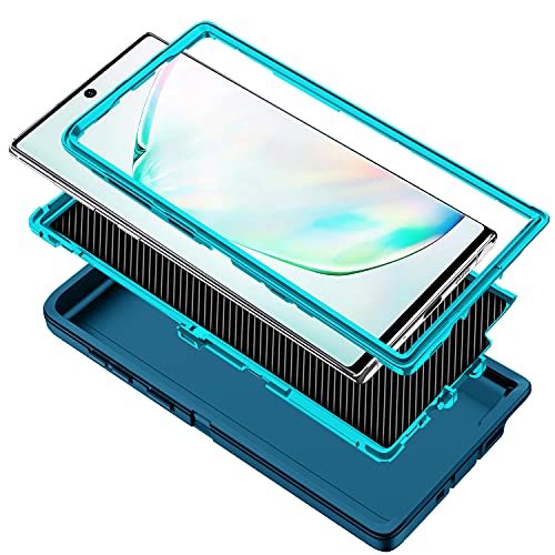 Mieziba for Galaxy Note 10 Plus Case,Shockproof Dropproof Dustproof,3-Layer Full Body Protection Heavy Duty High Impact Hard Cover Case for Galaxy Note 10 Plus 6.8 inch(2019 Release),Turquoise | The Storepaperoomates Retail Market - Fast Affordable Shopping