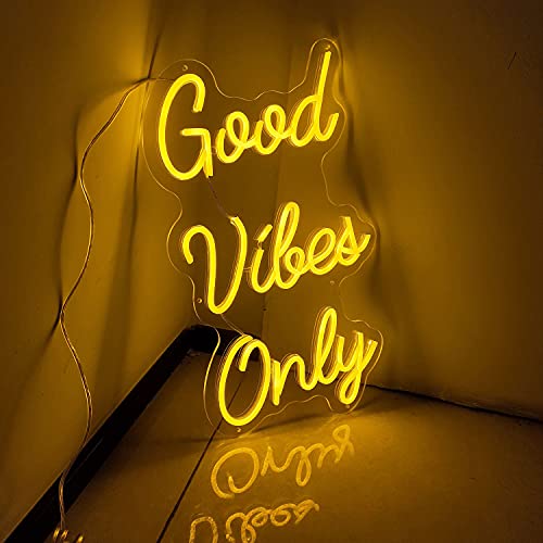 Good Vibes Only Neon Sign Light Wall Art Gifts,Neon Sign Wall Art,Neon Sign Wall Decorations Bar Pub Club Rave Apartment Home Decor Party Christmas Decor | The Storepaperoomates Retail Market - Fast Affordable Shopping