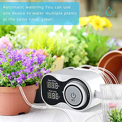 KECOP Newest Indoor Plant Automatic Watering System Automatic Drip Irrigation Kit with Programmable Water Pump Timer, LED Display USB Power, Indoor Irrigation System for Potted Plants | The Storepaperoomates Retail Market - Fast Affordable Shopping