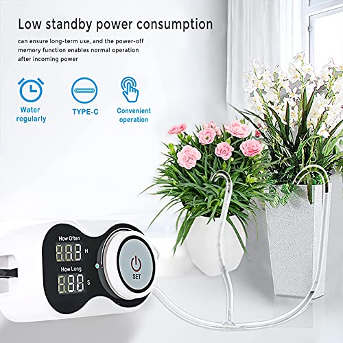 KECOP Newest Indoor Plant Automatic Watering System Automatic Drip Irrigation Kit with Programmable Water Pump Timer, LED Display USB Power, Indoor Irrigation System for Potted Plants | The Storepaperoomates Retail Market - Fast Affordable Shopping