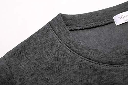 Women Casual Plain Sweatshirt Dresses Comfy Round Neck Fleece Dress Pullover Long Tunics (Dark Gray, X-Large) | The Storepaperoomates Retail Market - Fast Affordable Shopping